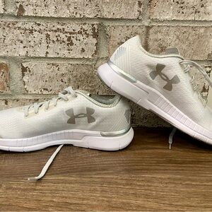 Under Armour White and Black Athletic Shoes